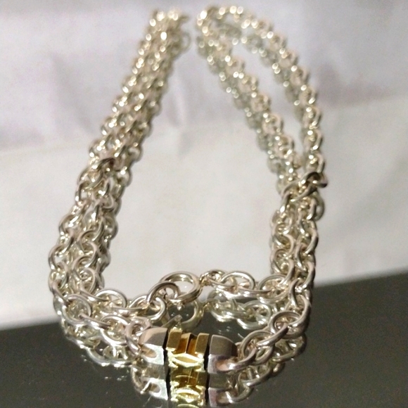 18K Cartier Double "C" Oval Link 🔗 Necklace, Crafted in Sterling Stunning 🎁 - Picture 6 of 12